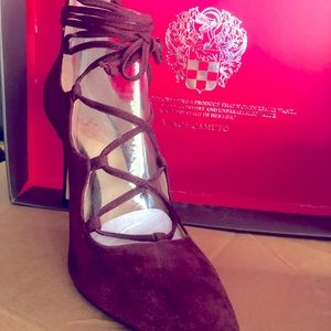 Vince Camino Barsha lace up heels.  Burgundy.  Size 8.  NWOT